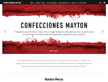 Tablet Screenshot of confeccionesmayton.com